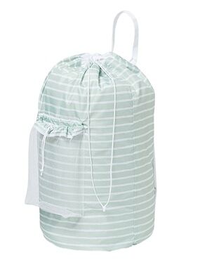 Backpack Laundry Bag Mint-Green Stripe